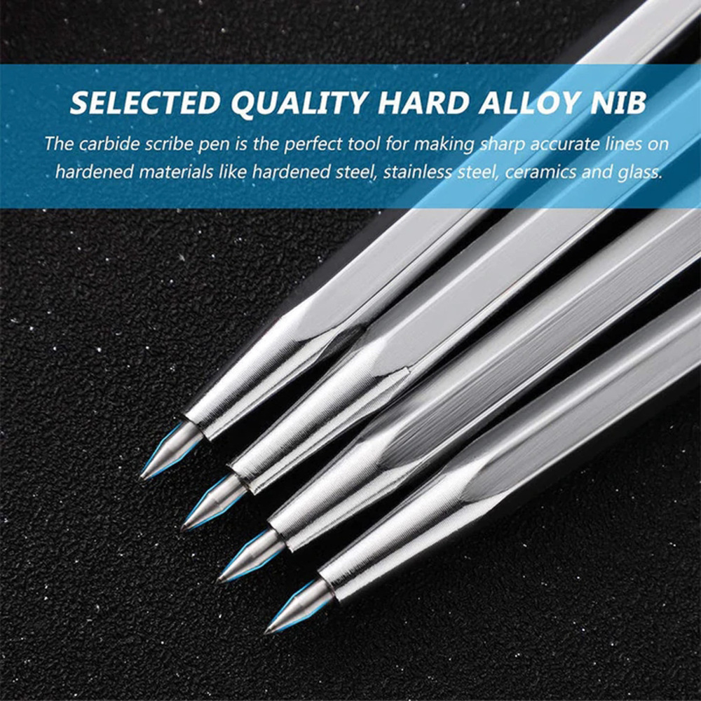 Metal Plate Glass Marker Lettering Pen Portable Multipurpose Metal Scribe  Tool Silver 
